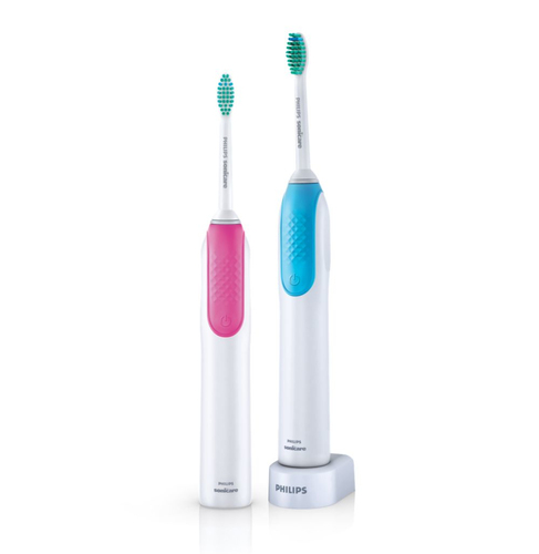 Philips Sonicare PowerUp HX3120/32 electric toothbrush Adult Sonic toothbrush Blue, Pink, White