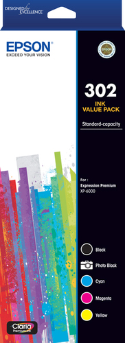 Epson 302 ink cartridge Standard Yield Black, Cyan, Magenta, Photo black, Yellow