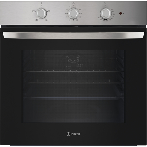 Indesit Click&Clean IO 233 X UK Built In Electric Single Oven - Stainless Steel - A Rated, Stainless Steel - image 1