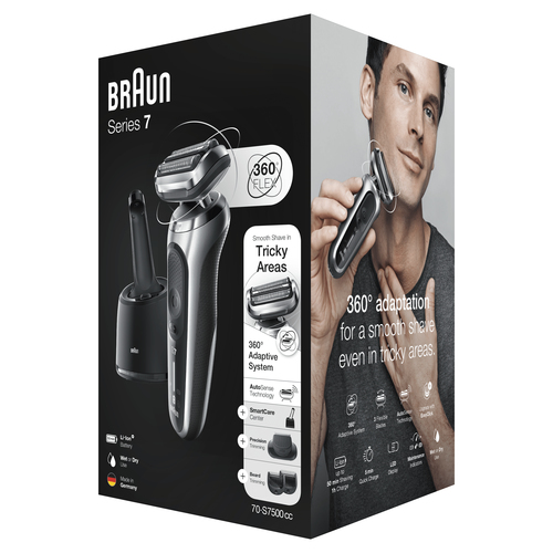 Braun Series 7 70-S7500cc Foil shaver Trimmer Silver – image 8