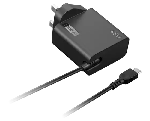 Lenovo 65W USB-C Wall Adapter UK Pin Power Adapter/Inverter Indoor Black - image 1