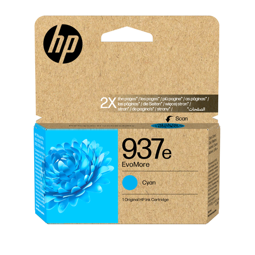 HP 937e EvoMore Cyan 1650 sider Blæk