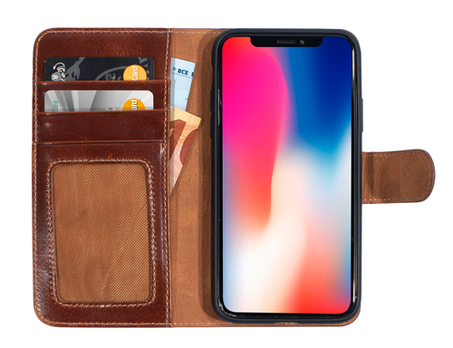 Mobiparts Excellent Wallet Case 2.0 Apple iPhone X, iPhone XS Oaked Cognac – image 4