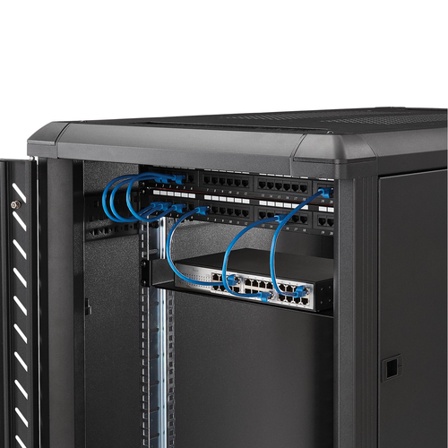 StarTech.com Server Rack Shelf - 1U - 7in Depth Fixed Mount - 33lbs / 15kg Rackhylde Sort – billede 3