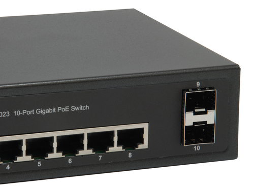 LevelOne 10-Port Gigabit PoE Switch, 8 PoE Outputs, 2 x SFP, 802.3at/af PoE – image 4