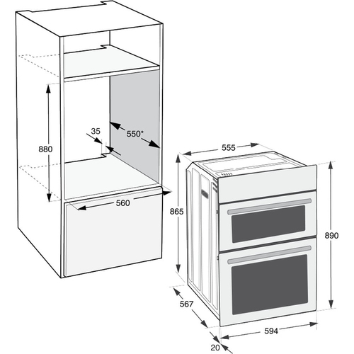 Hotpoint DIH82DIX Built In Electric Double Oven in Stainless Steel - image 7