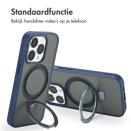 Accezz Ring Stand Backcover met MagSafe iPhone 14 Pro - Blue, afbeelding 3