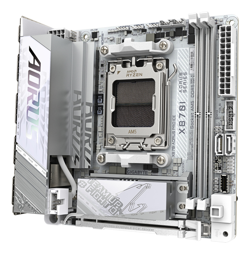 Gigabyte Aorus Pro Ice X870I AM5 Motherboard, White - image 3
