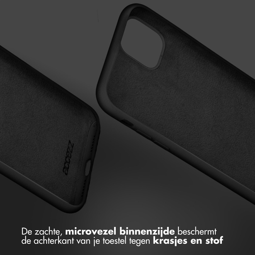 Accezz Liquid Silicone Backcover Samsung Galaxy A14 (5G) Telefoonhoesje Zwart, afbeelding 6
