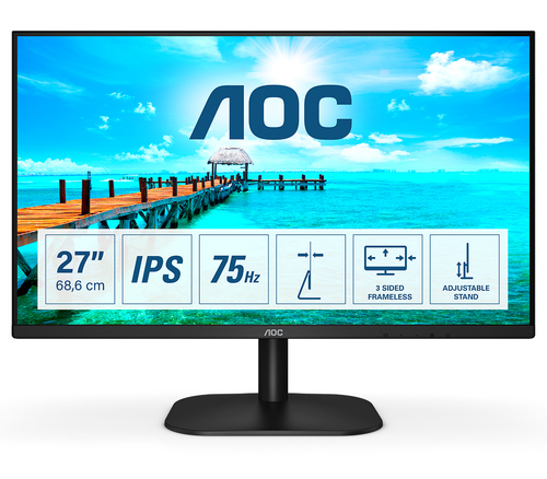 AOC B2 27B2H монитор для ПК 68,6 cm (27") 1920 x 1080 пикселей Full HD LED Черный