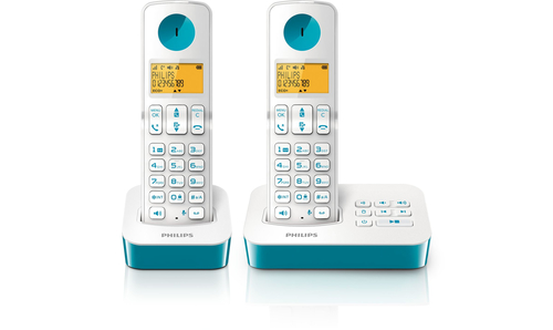 Philips D2152WT/FR telephone DECT telephone Caller ID Blue, White – image 2