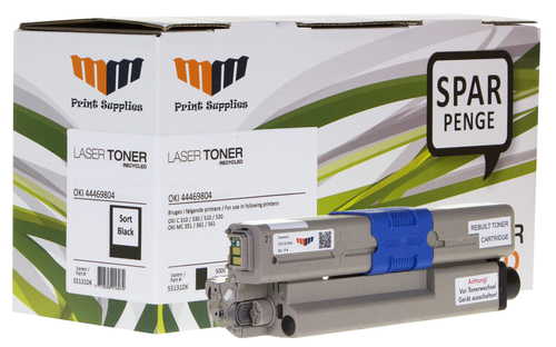 MM Black Laser Toner - OKI 44469804 - For OKI C 3x0 / 5x0 / MC 351 / 361 / 561