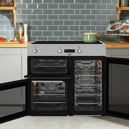 Beko KDVI90X 90cm Double Oven Range Cooker with 5 Zone Induction Hob – image 9