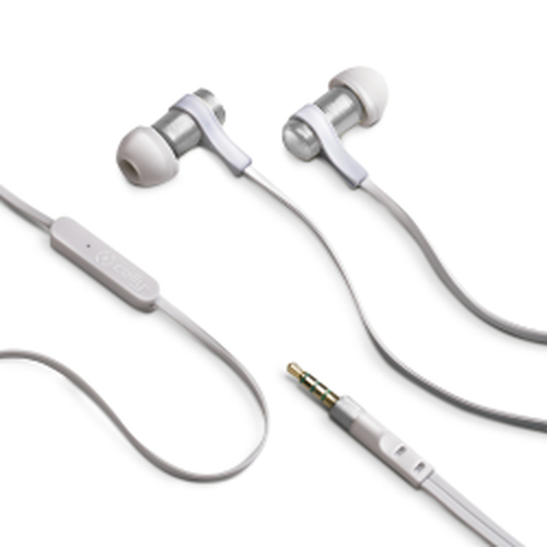 Celly BSIDE35SV headphones/headset Wired In-ear Calls/Music Silver, White