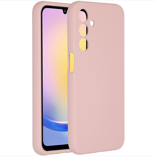 Accezz Liquid Silicone Backcover Samsung Galaxy A25 Telefoonhoesje Roze