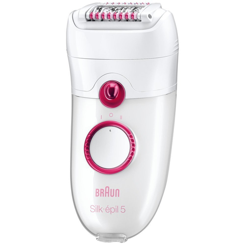 Braun 5185L epilator 40 tweezers Pink, White