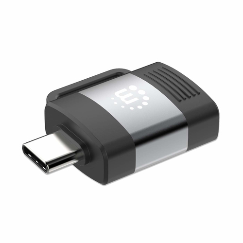 Manhattan 356312 cambiador de género para cable USB-A USB-C Negro, Gris imagen 2