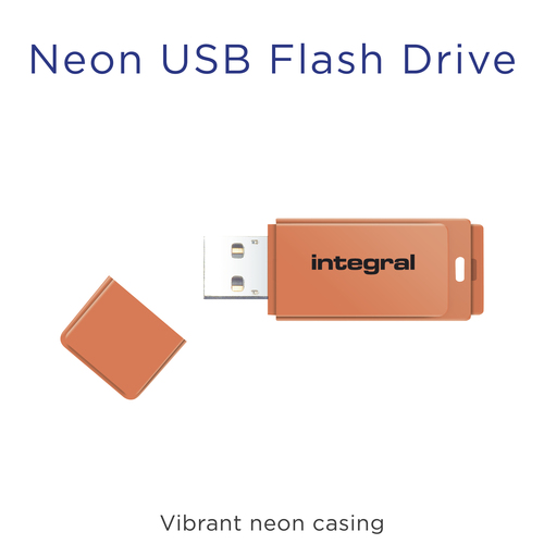 Integral 64GB USB2.0 DRIVE NEON ORNG – image 3