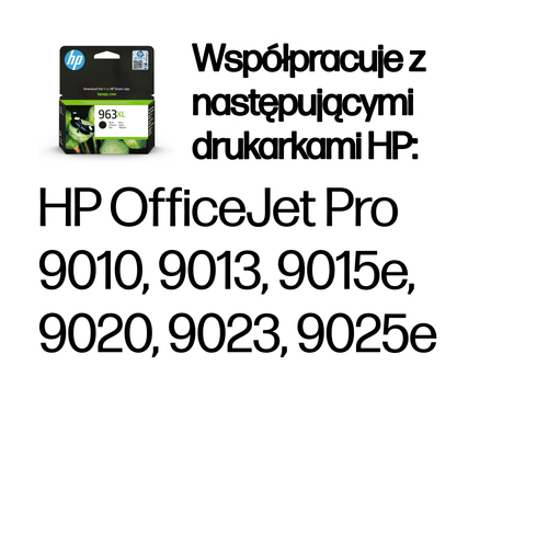 HP Inc. Wkład do drukarki atramentowej 963XL Czarny 3JA30AE