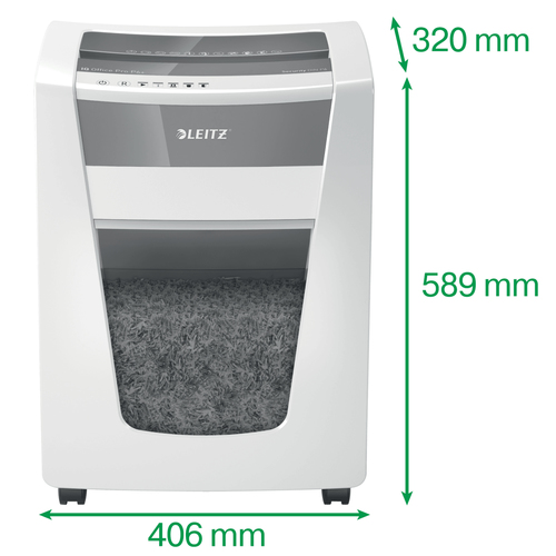 Leitz IQ Office Pro P6+ Papierversnipperaar Micro cut 1 x 5 mm 30 l Aantal bladen (max.): 20 vellen Veiligheidsniveau 6 Ook geschikt voor Nietjes, Paperclips – Foto 5 van 10