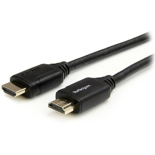 StarTech.com StarTech.com Premium Certified High Speed HDMI 2.0 Cable with Ethernet - 10ft 3m - Ultra HD 4K 60Hz - 10 feet HDMI Male to Male Cord - 30AWG (HDMM3MP) HDMI-kabel med Ethernet 3m Sort