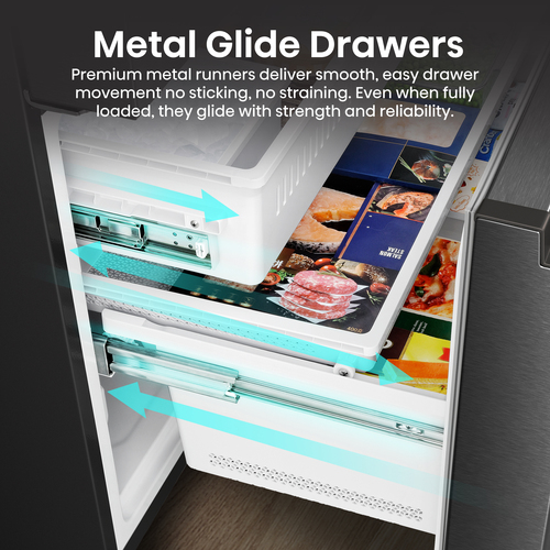 Hisense RF815N4SEFE Wifi Connected Plumbed Frost Free Multi-door American Fridge Freezer - Stainless Steel - E Rated, Stainless Steel - image 7