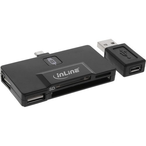 InLine 66775B card reader Micro-USB Black
