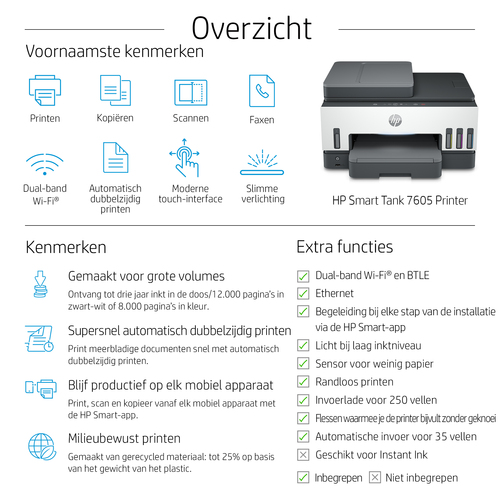 HP Smart Tank 7605
