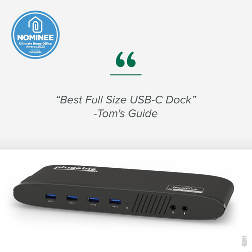 Plugable Technologies Universal Laptop Docking Station, 4K Dual Monitor, DisplayPort or HDMI, Windows Mac or ChromeOS Laptops, USB-C or USB 3.0, Adds 2 Displays – image 6