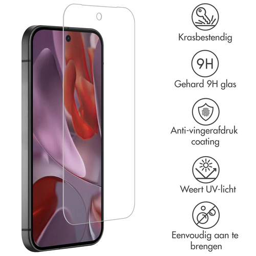 Accezz Gehard Glas Screenprotector Google Pixel 9a, afbeelding 2