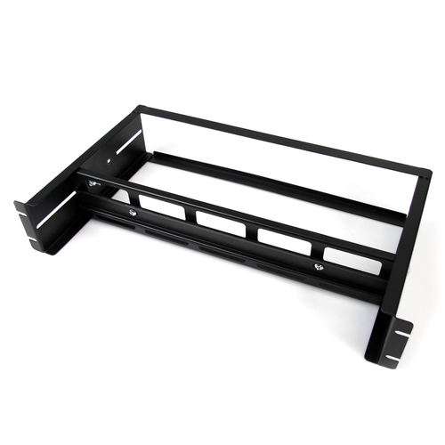 StarTech.com 2U DIN Rail Kit for Standard 19 Rack - Adjustable Depth Rackmount DIN Rail Top Hat, Mini, G Rails (ADJDINKIT) Kit til rack med spor Sort