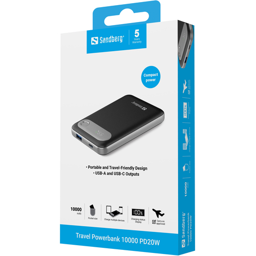 Sandberg Travel Powerbank 10000 PD20W – image 6