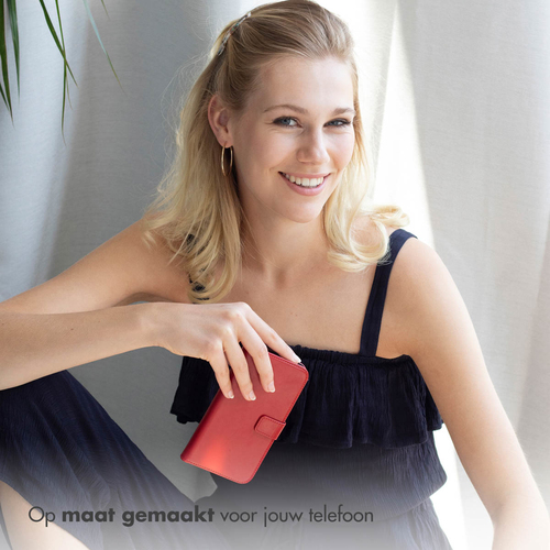 Selencia Echt Lederen Bookcase Samsung Galaxy A54 (5G) - Rood, afbeelding 7