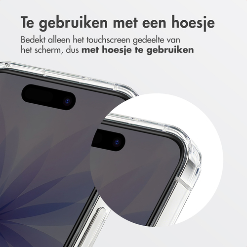 Accezz Gehard Glas Privacy Screenprotector + Applicator voor de Apple iPhone 17 - Screenprotector 6.1", afbeelding 7