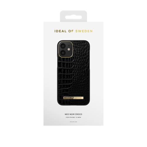 iDeal of Sweden Atelier Case iPhone 12 MINI Neo Noir Croco