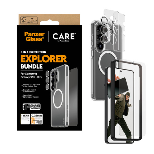 PANZERGLASS - CARE by 3-in-1 Galaxy S Ultra 2026 CR46018 Screenprotector (glas) Samsung Galaxy S26 Ultra 1 stuk(s) – Foto 6 van 7