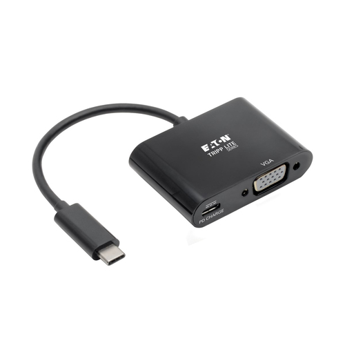 ADAPTADOR USB-C A VGA CON CARGA  PD USB31 THUNDERBOLT 3 NEGRO - U444-06N-VB-C