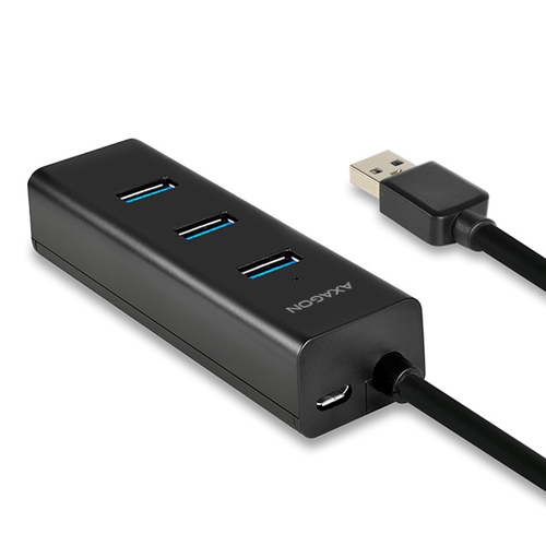 AXAGON USB-A 30 Hub mit Micro USB Stromanschluss USB-Hubs - USB 32 - 4 - Schwarz – Foto 3 von 11