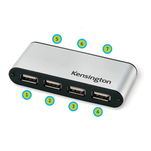 Kensington PocketHUB - Hub - 7 x USB 20 - sobremesa - 33366