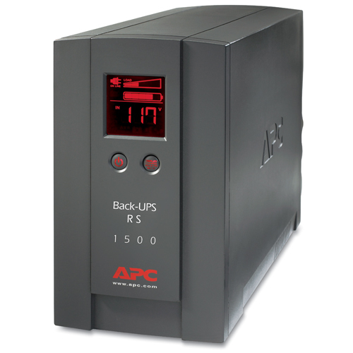 BR1500LCD APC Back-UPS RS 1500 LCD - UPS - CA 120 V - 865 vatios - 1500 VA - USB - conectores de salida 8 - carbón