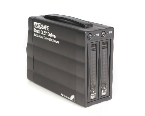 StarTech.com InfoSafe Dual 3.5 Drive eSATA to SATA HD Enclosure Must
