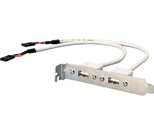 Equip 2 x 5-pin IDC - 2 x USB2.0 A/F 2 x USB 2.0 A/F Metālisks, Balts