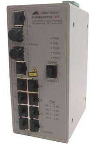 AT-IFS802SP-80 Switch Industrial Administrable de 8 Puertos 10/100 Mbps 2 Puertos SFP Combo AT-IFS802SP-80