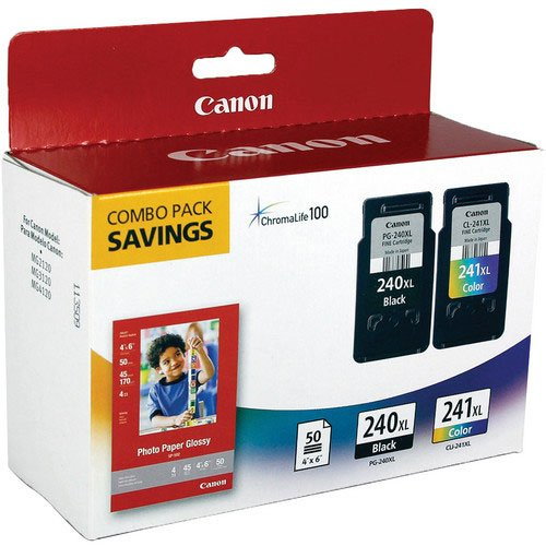 CANON PG-240XL/CL-241XL W/ PHOTO PAPER 50 SHEETS - FOR MG2120, MG3120, MG4120, M