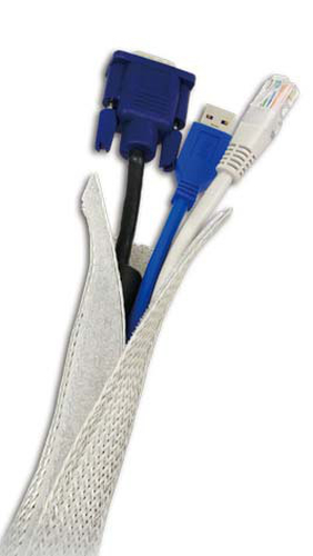 LogiLink Kabelschlauch flexibel 1,8m grijs, afbeelding 2