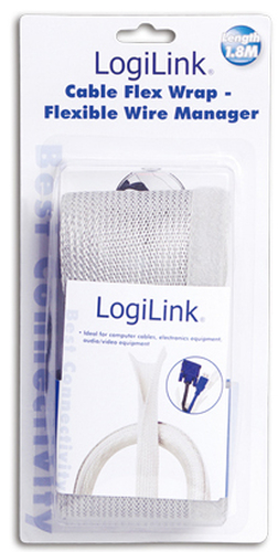 LogiLink Kabelschlauch flexibel 1,8m grijs