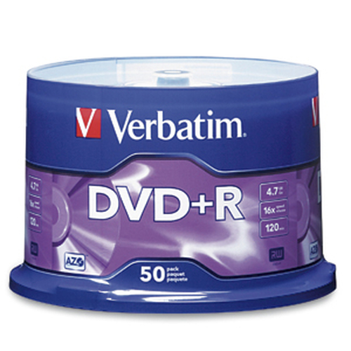 DVD+R 4.7GB 16X BRANDED 50PK SPINDLE