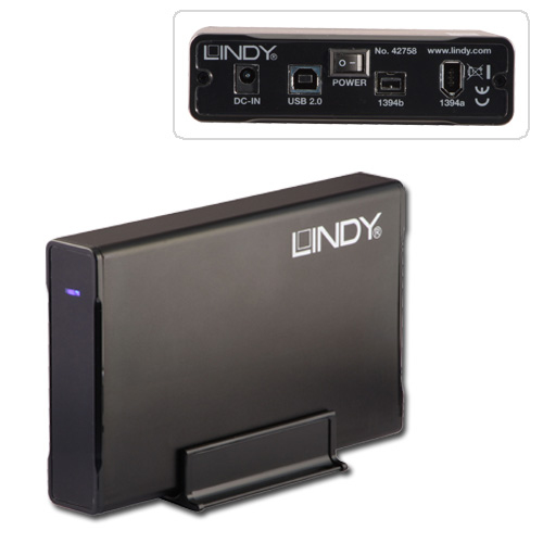 Lindy 42758 kõvakettaboks Must 3.5