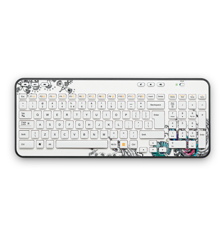 Logitech K360 klaviatuur Kodu Raadioside QWERTZ Mitmevärviline