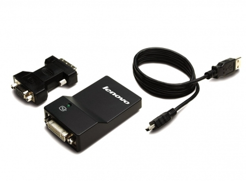 Lenovo USB 3.0 to DVI/VGA Monitor Adapter - Externe video-adapter, afbeelding 2